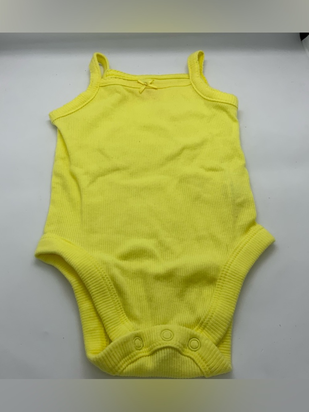 Carter's Carters Caraminals Bright Yellow Ribbed Baby Tank 3-6M